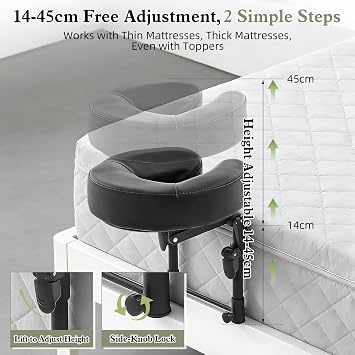 Massage Headrest for Bed Mattress, Bed Massage Head Cradle with Pillow