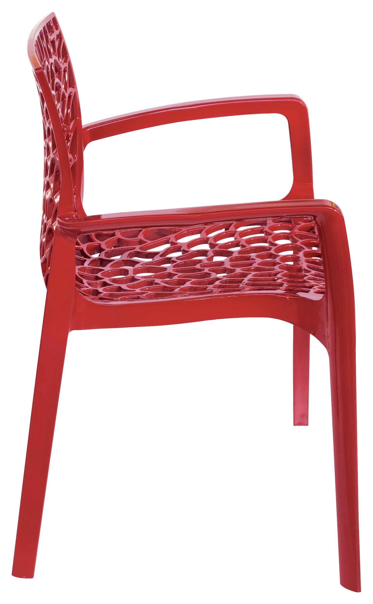 Grandsoleil Upon Gruvyer Stapelbarer Sessel, Polypropylen, 53 x 58 x 81 cm, Rot