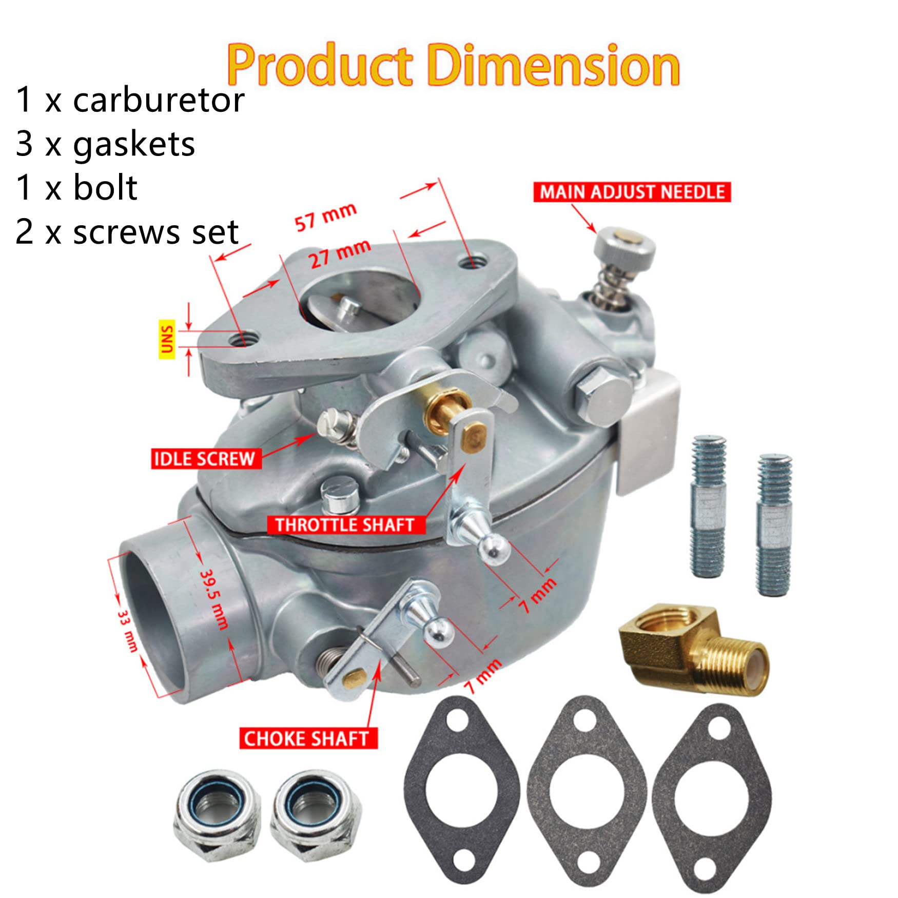 Carburetor Kit Fits Ford New Holland Naa Jubilee 600 Series