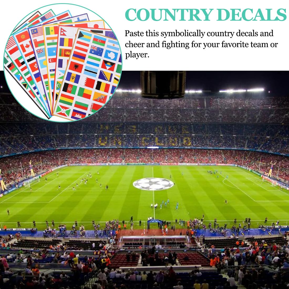 Adesivi Bandiere Nazionali - 7 Fogli, 224 Bandiere, Per Eventi Sportivi E Decorazione - Foto 9