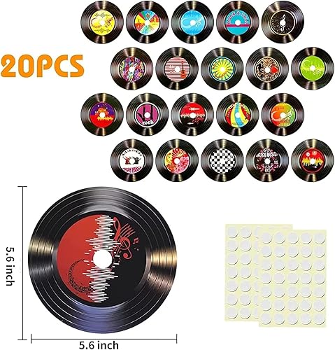 Miniatura 2 de RUNBFUUY - Póster de portada de álbum, decoración de habitación, kit de collage de imágenes estéticas de pared, 20 unidades de CD para decoración de