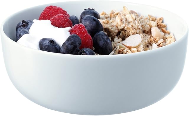 LSA Dine Cereal/Soup Bowl Curved Ø15cm | Set of 4 | Handmade Porcelain | DI43