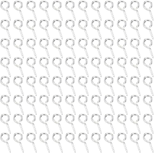 Shapenty Mini gancho de metal con tornillo de ojo, clavija de aro pequeña para llavero de resina, manualidades, adornos de Navidad, aretes, collar,