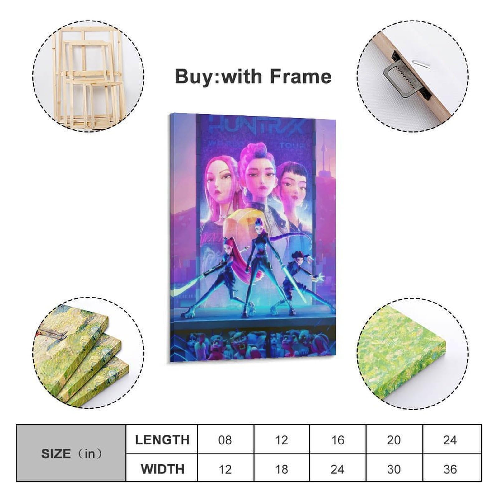 XYEMLZCC HUNTRIX World Tour - Póster decorativo de animación para