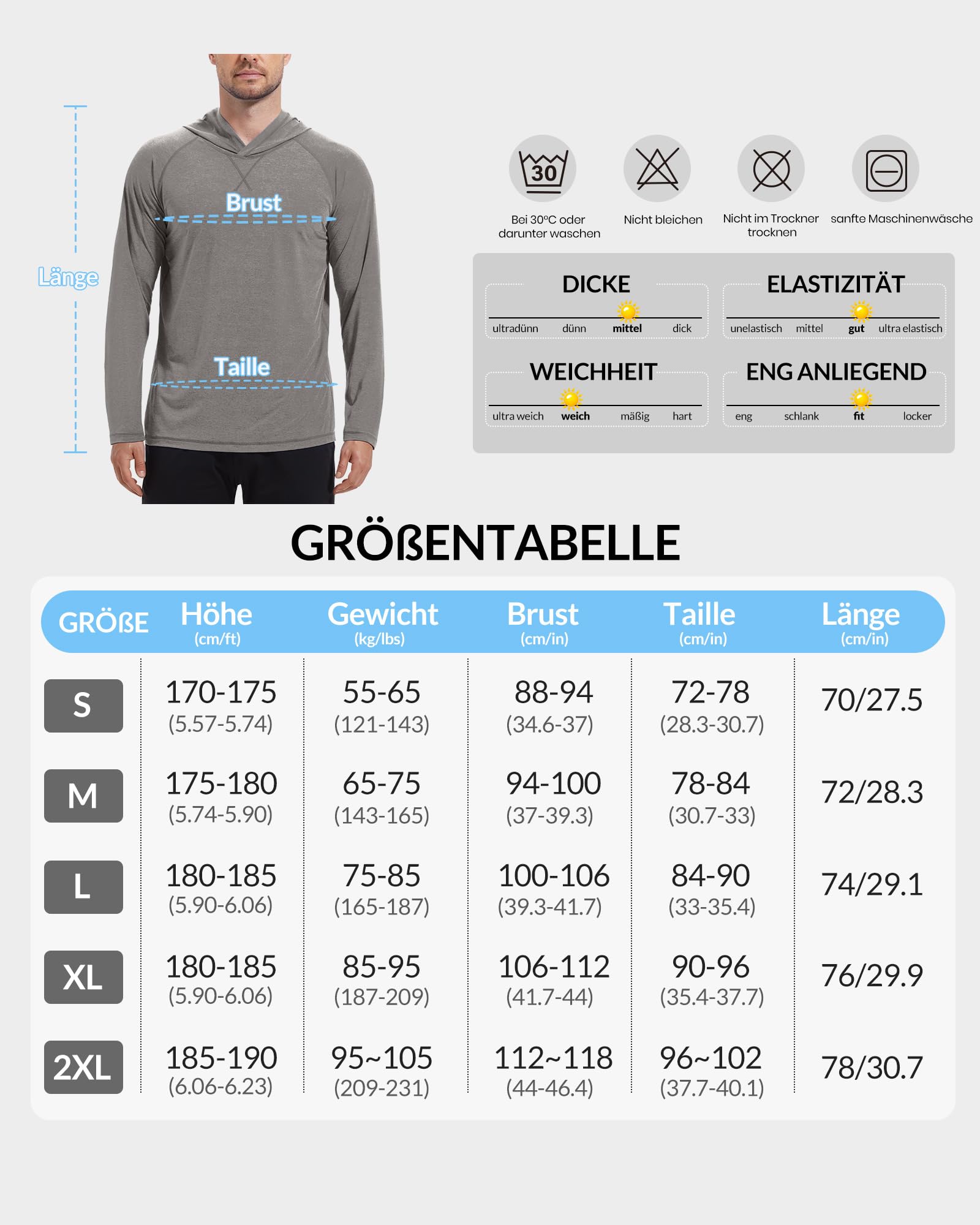 MEETYOO Maglietta UV UPF50+ Uomo – Traspirante, Leggera e ad Asciugatura Rapida, Perfetta per Fitness, Pesca, Escursionismo e Altre attività all'aperto