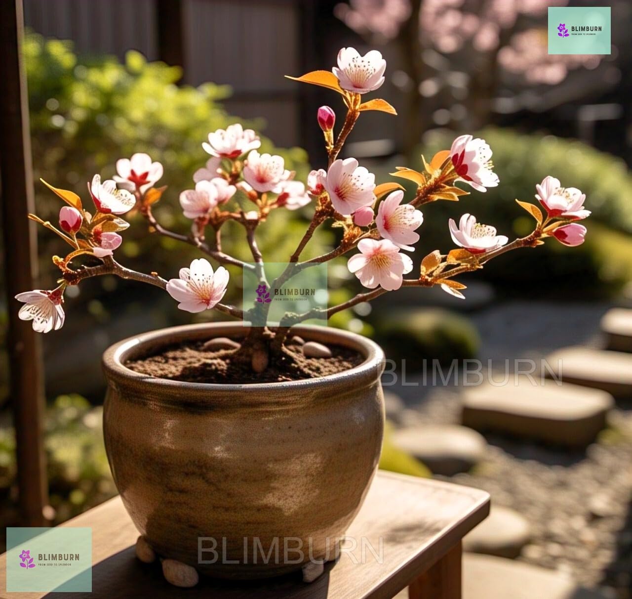 Japanese Cherry Blossom 4本 NooElec Seeds India 35+ Seeds- Dwarf Japanese Sakura Seeds.Mini