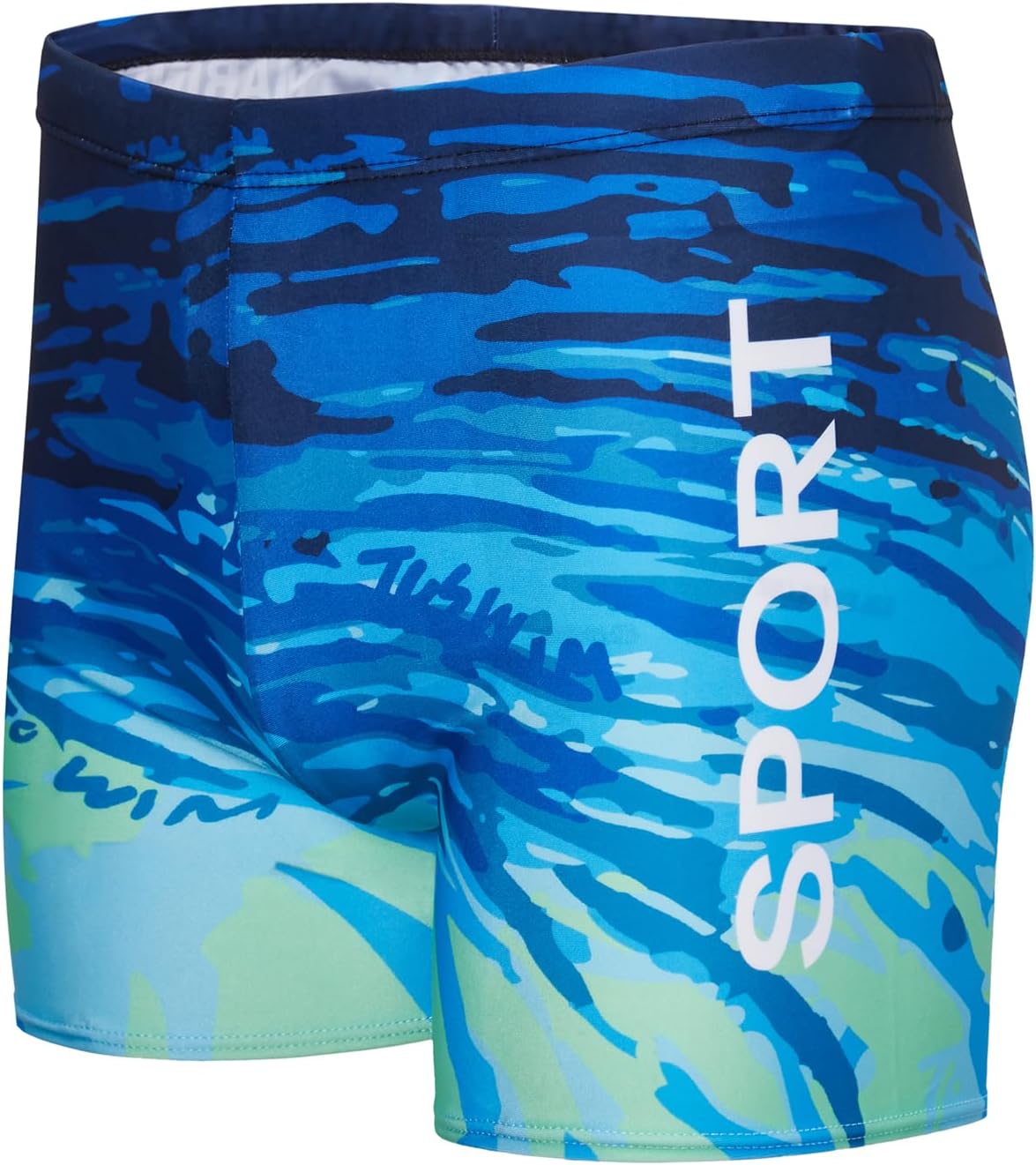 KANAV Men's Athletic Square Leg Swimsuit Jammers Durable Compression Swim Briefs Training Bathing Swimming Shorts