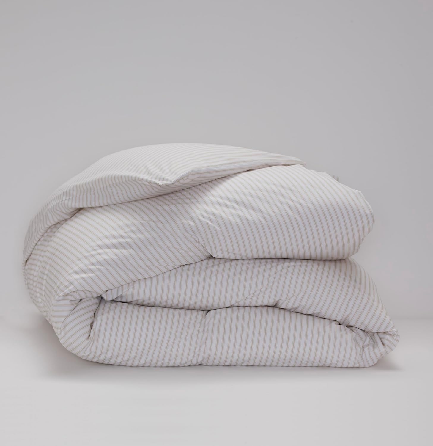 Amazon.com: Cuddledown Striped Organic Percale Comforter Cover | 100% ...
