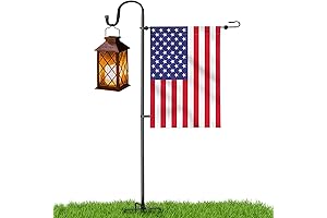 LOPANNY Garden Flag Pole Stand for Outdoor Yard, Upgraded 45" Flag Holder...