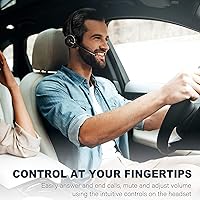 Vista 7 de Trucker - Auriculares Bluetooth con micrófono, auriculares inalámbricos para teléfono celular con cancelación de ruido, base de carga, función