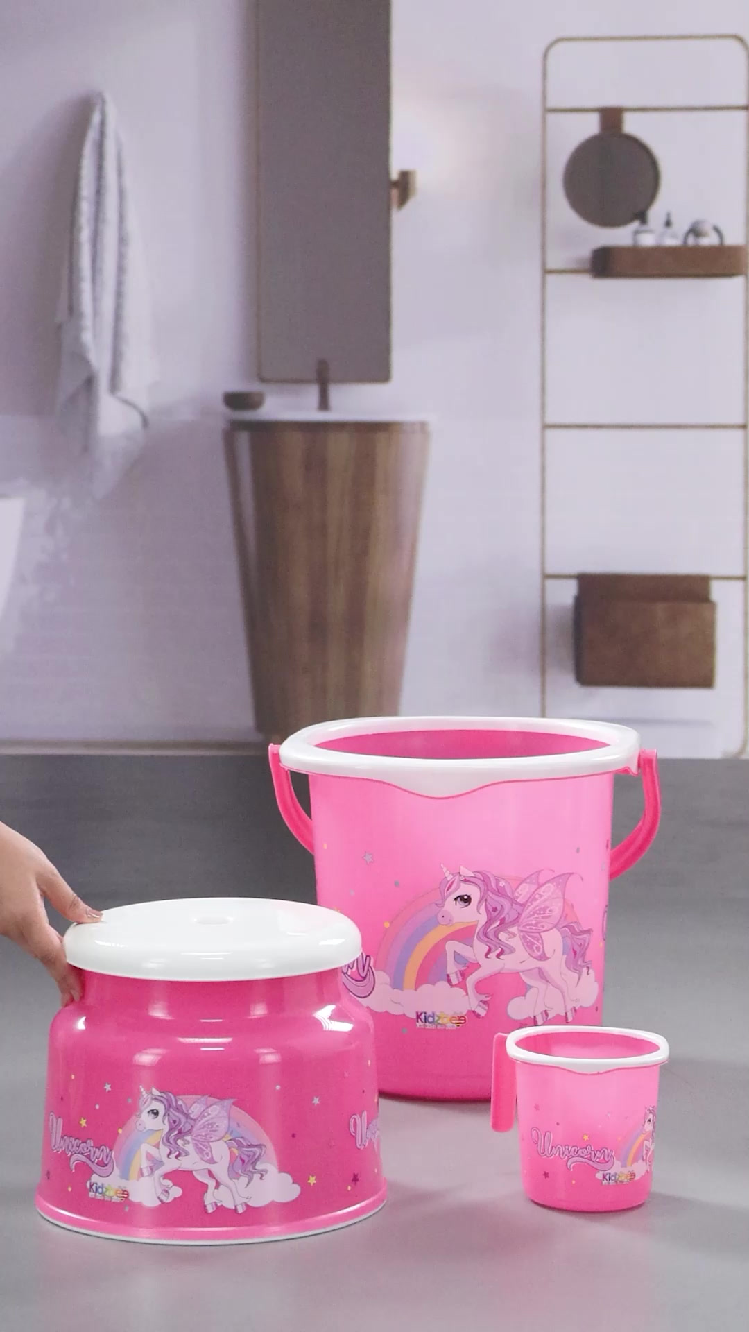 Cello Kidzbee Unicorn Splash Bathroom Set | Sturdy and Durable