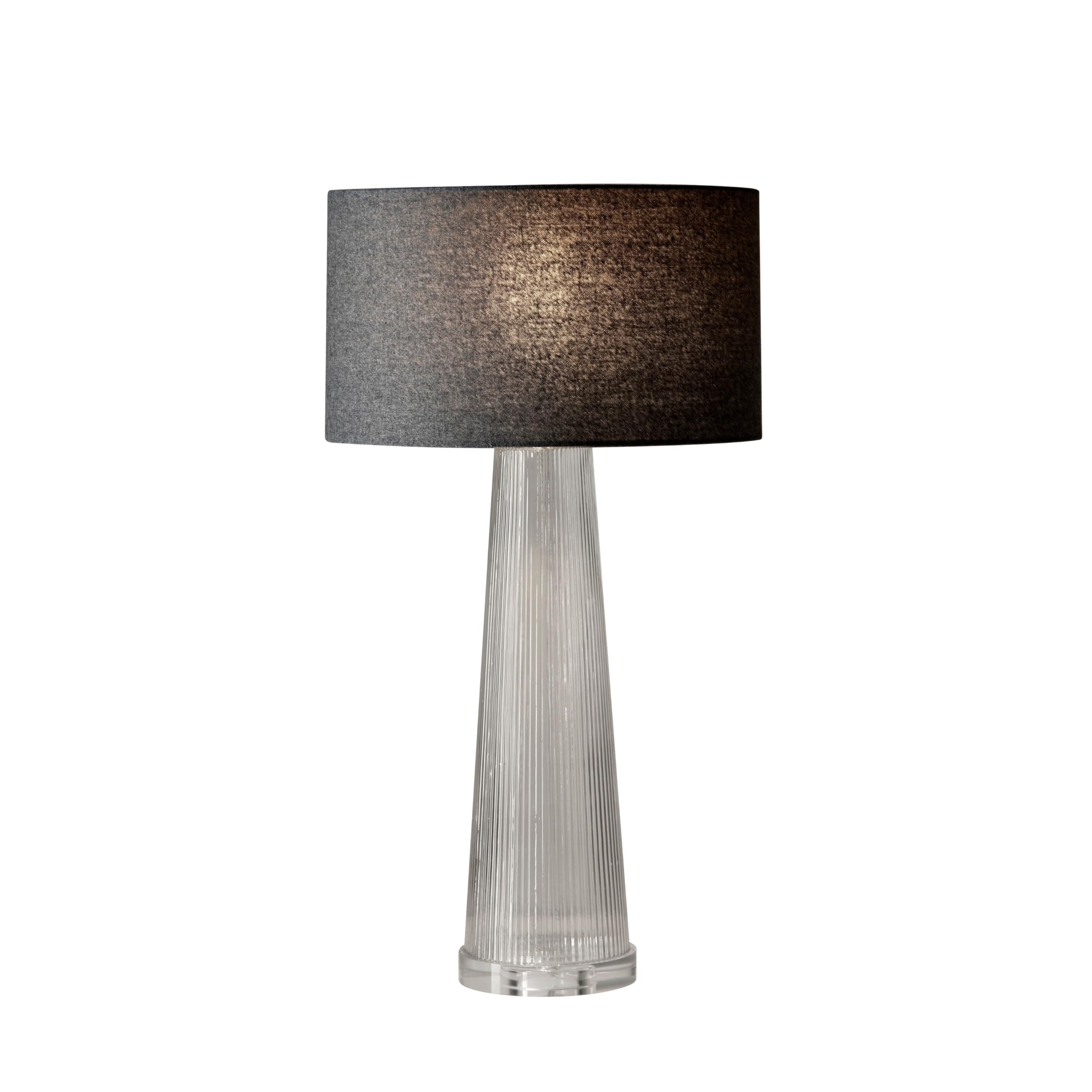 Adesso 3860-03 Beverly Table Lamp - Black Frame With Off-White Fabric Shade