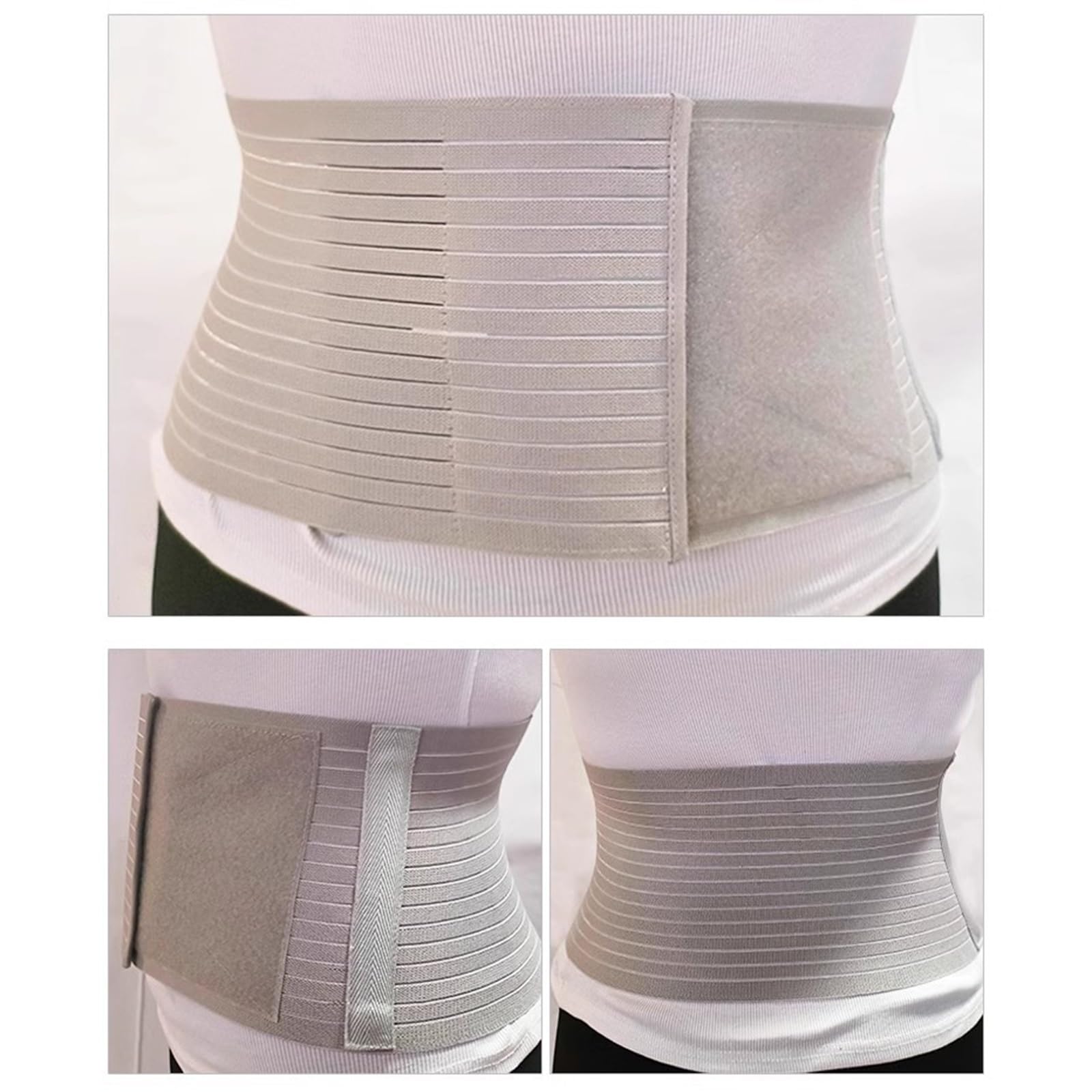 Fascia Addominale Medica più Larga da 16 cm con 2 Cuscinetti di Compressione, Fascia Ernia Ombelicale per Supporto Ernia Ombelicale, Allevia Il Dolore(M)