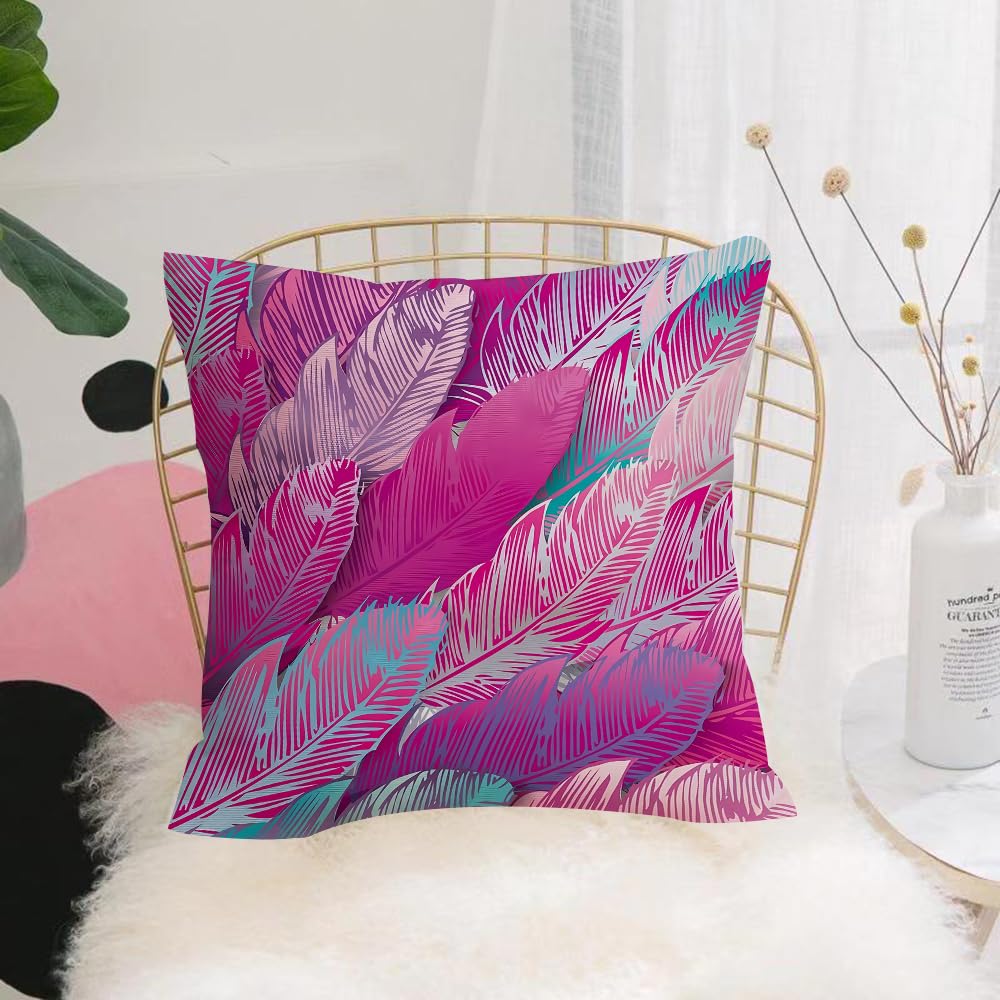 Hyosxw Scribble Monstera Leaves Tropical Seamless P - A9 Cushion Cover,Throw Pillow Case Home Decorative For Living Room Bedroom Sofa Chair 18X18 Inch,Scribble Monstera Leaves Tropical Seamless Pattern. Embroidery Palm Leaf Endles,Pillowcase 45X45cm