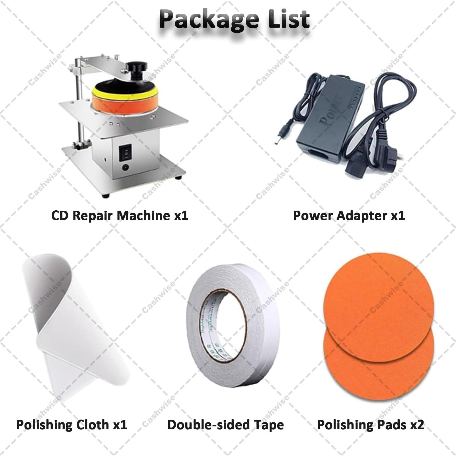 Disc Polierer 200W, halbautomatische DVD/CD Reparatur Reinigungsmaschine, Fix Kratzer und Oxidation mit 99% Reparaturerfolgsrate - Ideal für unlesbare Discs