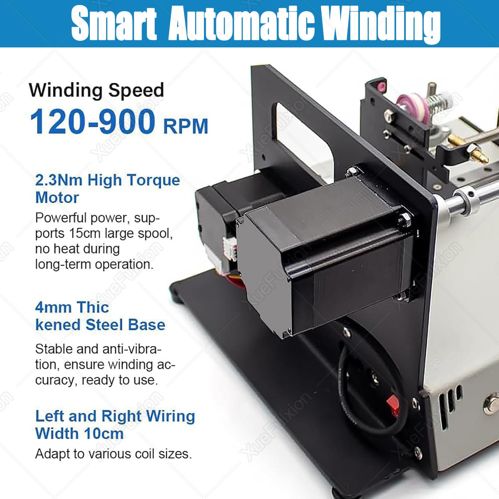 Bobinatrice per bobine, avvolgicavo automatico per impieghi gravosi per una produzione efficiente di solenoidi, trasformatori e bobine per motori elettrici - Industrial-Grade