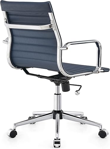 Miniatura 8 de Silla de escritorio de oficina, modernas sillas de tareas para sala de conferencias, silla giratoria de cuero para computadora, silla giratoria y