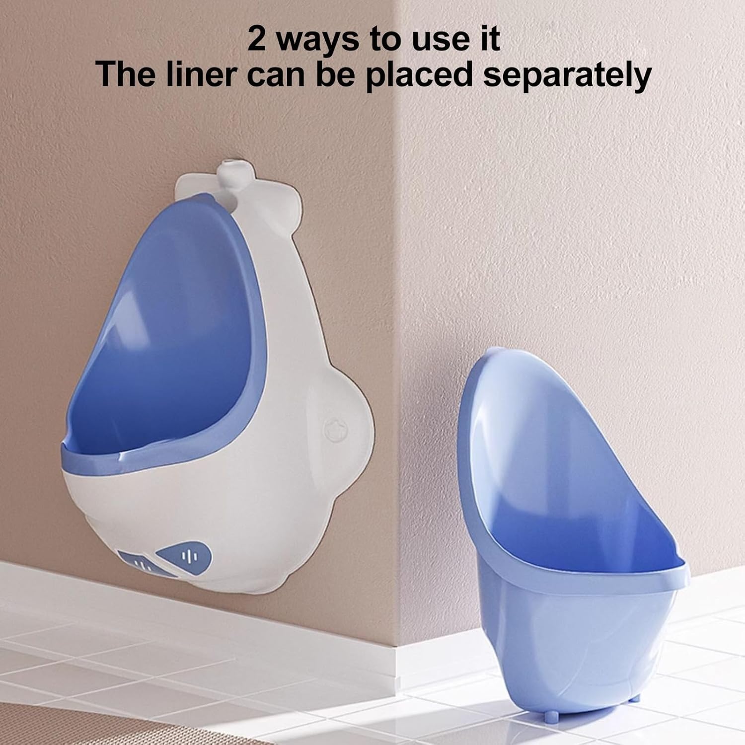 Potty Training Urinal for Boys Wall-Mounted Split Structure Cute Plane Urinal Pee Trainer Urine with Funny Aiming Target Boys Children Toddler Urinal(Yellow)