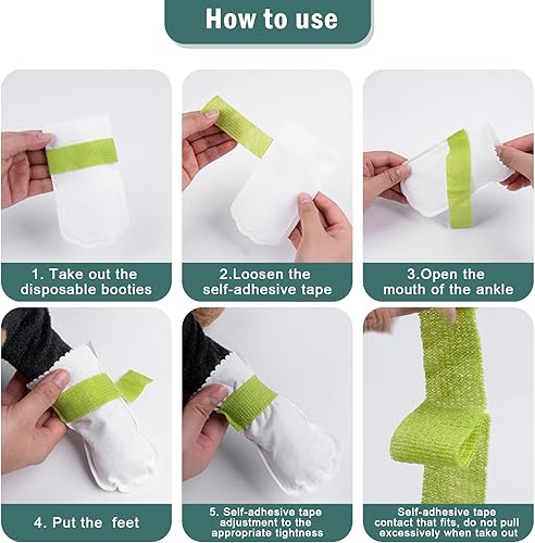 Miniatura 4 de Botines desechables impermeables para protección de patas, calcetines desechables para perros pequeños, protectores de patas de perro para perros