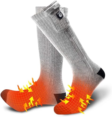 Calcetines térmicos para hombres y mujeres, calcetines eléctricos con batería recargable de 7.4 V 2200 mAh, calentadores de pies para deportes de