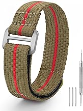 watchdives Nylon Watch Strap, Tear-Off Clasp, 20mm to 22mm Monobloc Strap, Sport Straps for Men and Women, Suitable for 6.3-9.0 Inch Wrists