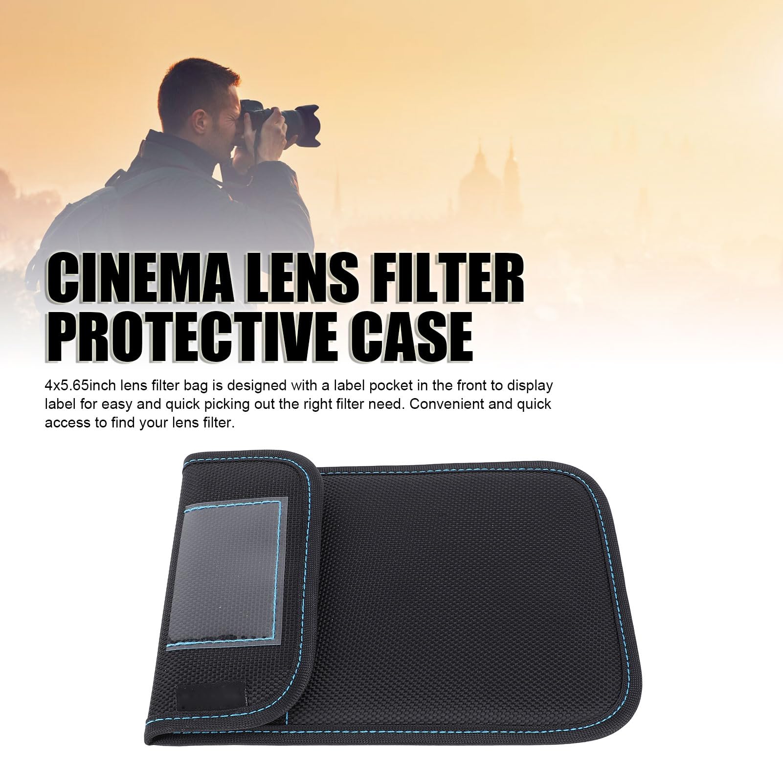 VBESTLIFE 4x5.65inch Lens Filter Carry Case Wallet for 100mmx150mm Cinema Lens Filter, and 4x5.65 Inch Filter Pouch