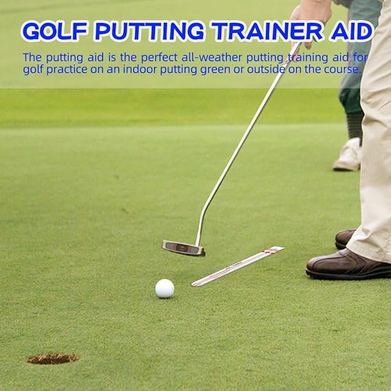 XINGGM Golf Putting Alignment Training Aid for Putting Green | Indoor & Outdoor Golf Putting Trainer,Come with Golf Ball & Putting Ring