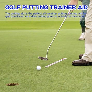 XINGGM Golf Putting Alignment Training Aid for Putting Green | Indoor & Outdoor Golf Putting Trainer,Come with Golf Ball & Putting Ring