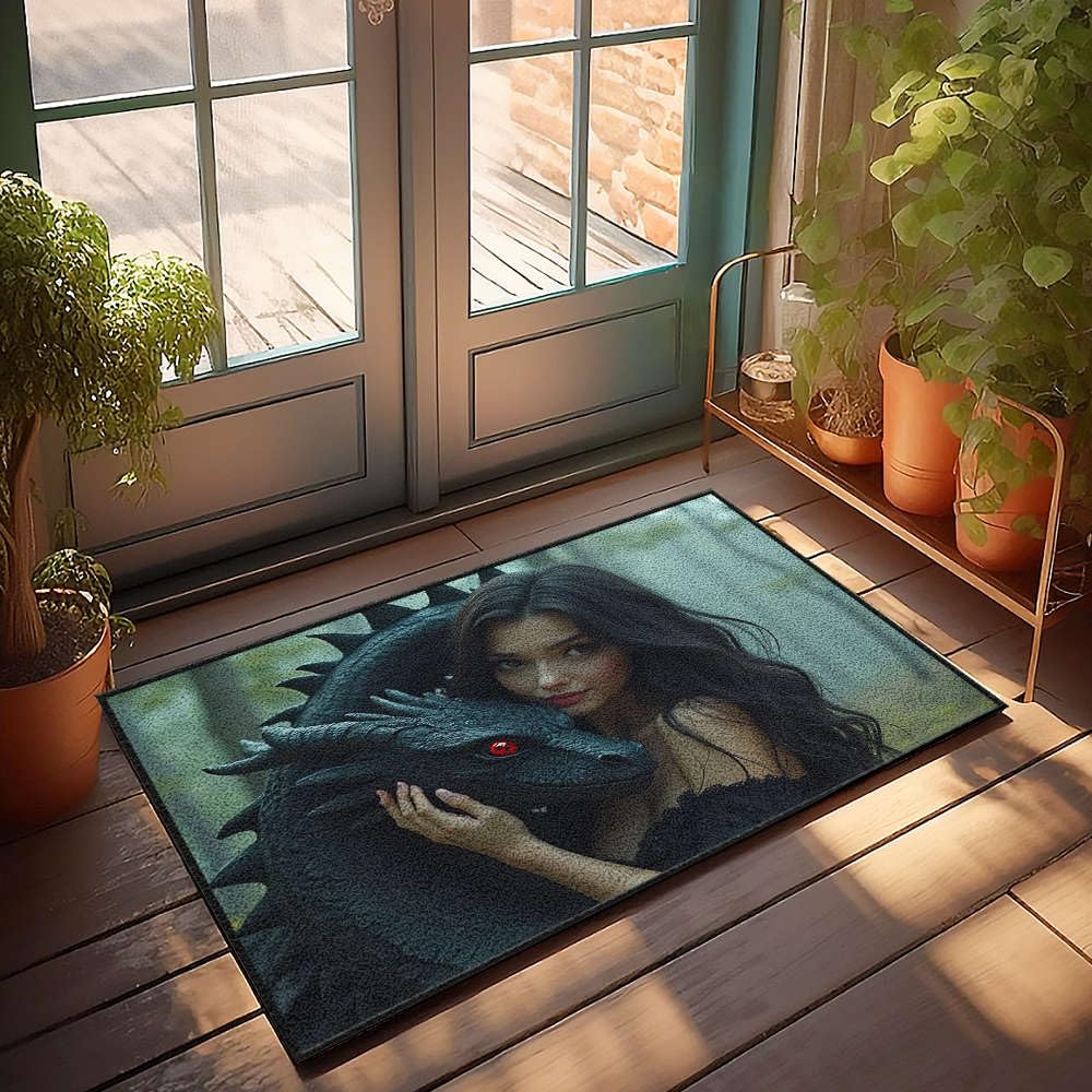 Tapis d'été forêt mystique grand paillasson extérieur pour entrée