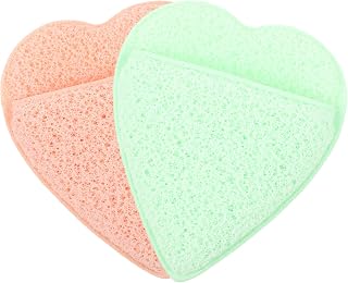 COLLBATH Guantes Faciales Exfoliantes de 2 Unidades Colores Naranja y Verde Esponjas Limpiadoras Suaves para Desmaquillar y Eliminar Células Muertas Ideales para Limpieza Profunda y