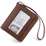 XINNSTAR Genuine Small Wallet for Women, Slim RFID Blocking Credit Card Holder with ID Window, Compact Purses for Women with 30 Card Slots