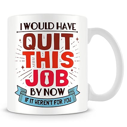 Funny Thank You Gift Mug for Work Colleagues