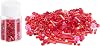 uxcell 1200 Pcs Mixed Glass Seed Beads, 1-4mm Mini Loose Glass Bugle Beads for DIY Earrings, Necklaces, Bracelets, Jewelry Making, Red