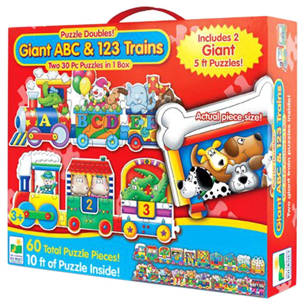 Puzzle Doubles Giant ABC & 123 Train Floor Puzzles; no. LJ-8