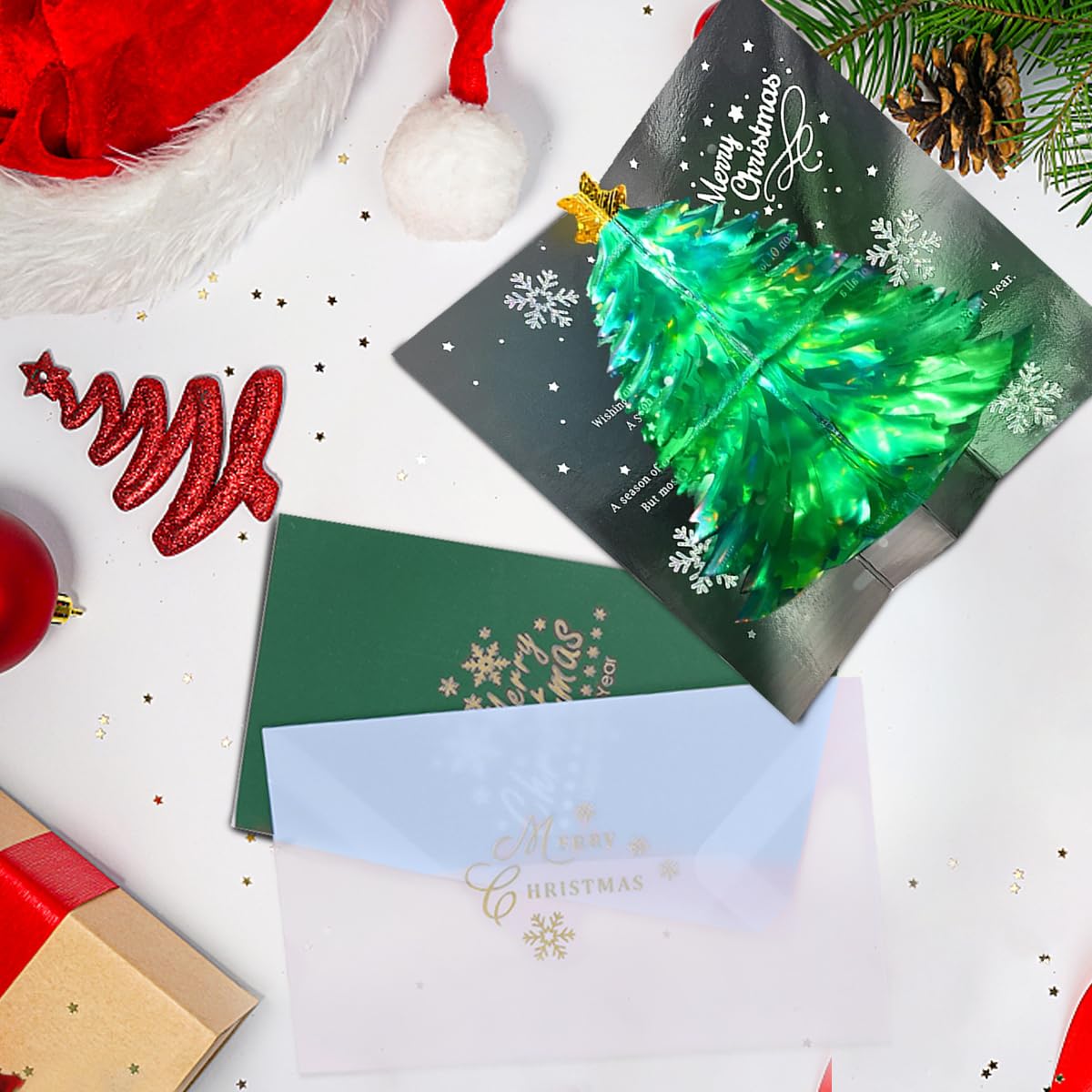 Biglietto Di Natale Pop Up 3D Con Albero E Regali – Cartolina Augurale Originale A Sorpresa