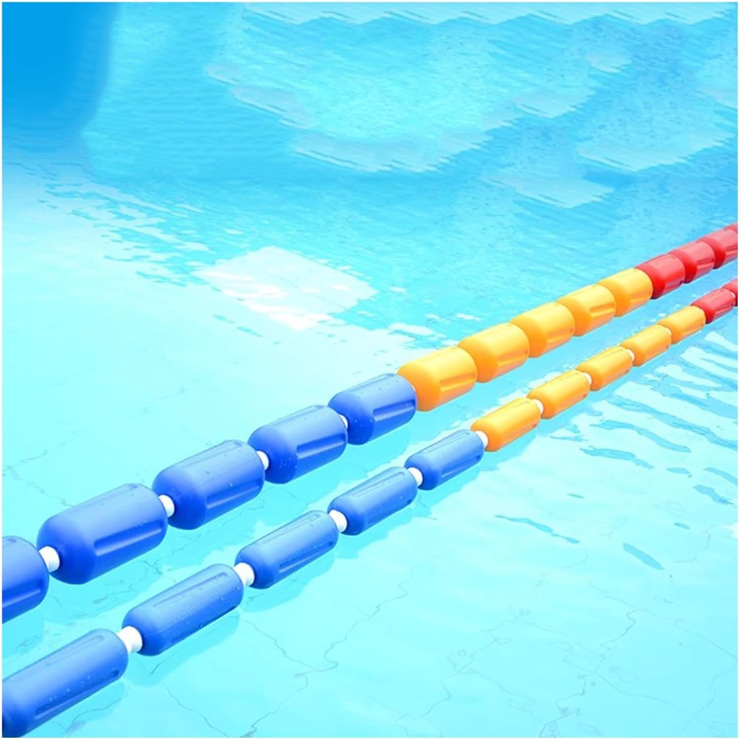 Generic Rope Floats, Swimming Pool Safety Swim Lane Line, Floating Adjustable Beach Fence, Anti-UV Strong Buoyancy Pool Divider, Customizable Color (Color : Nylon Rope, Size : 8m)