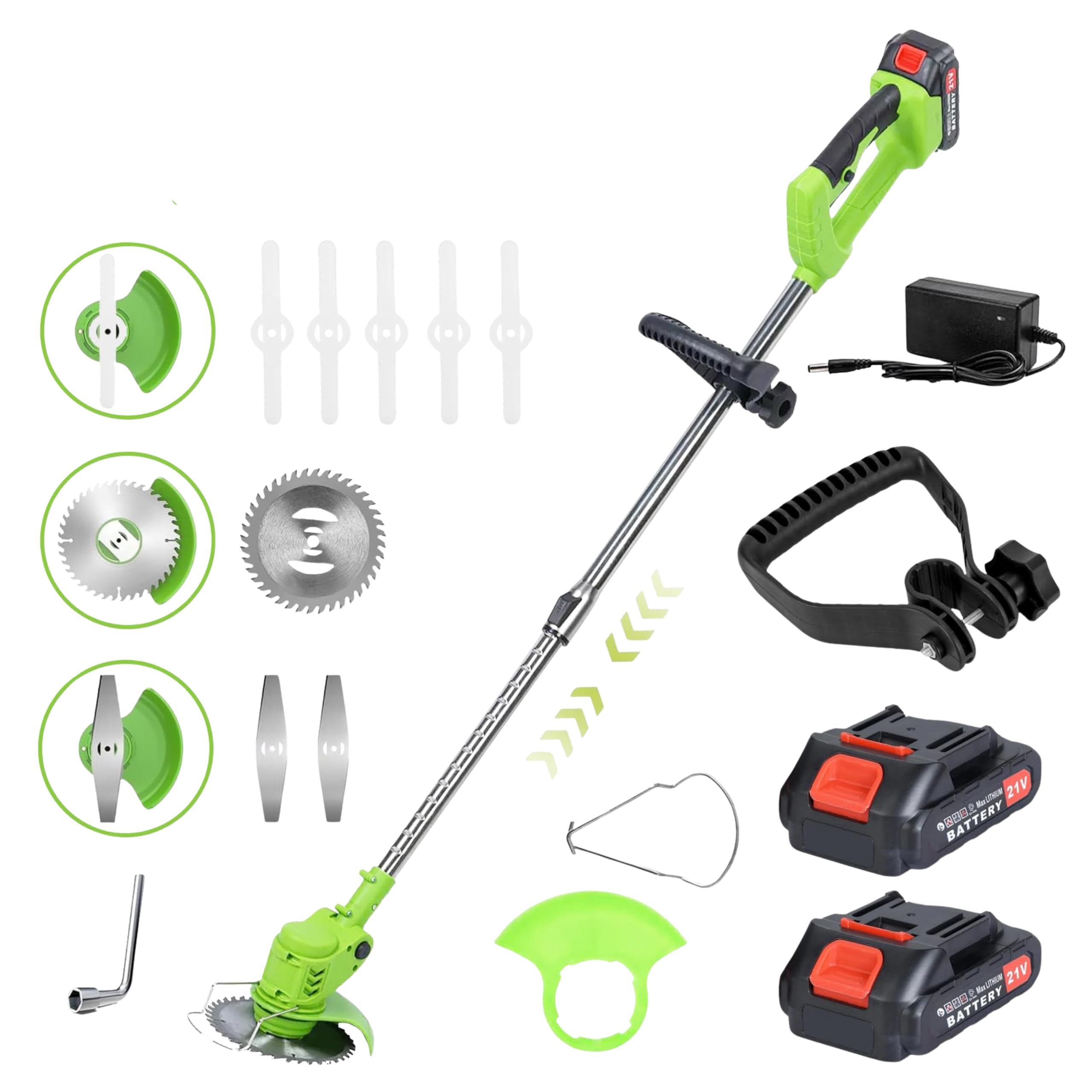 Neptune Simplify Farming 21V Cordless Grass Cutter | 15cm Cutting Width | 2-in-1 Brush Cutter & Trimmer | Dual Rechargeable Battery | Adjustable Height | 3 Types Blade for Garden & Farm Use-image-26