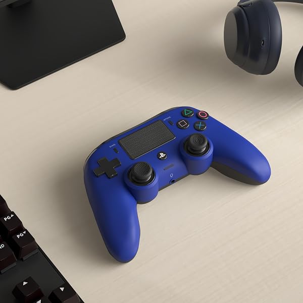 Nacon - Compact Mando con licencia Oficial Sony para PS4 y PC, Gaming Controller con Cable - Azul - 2