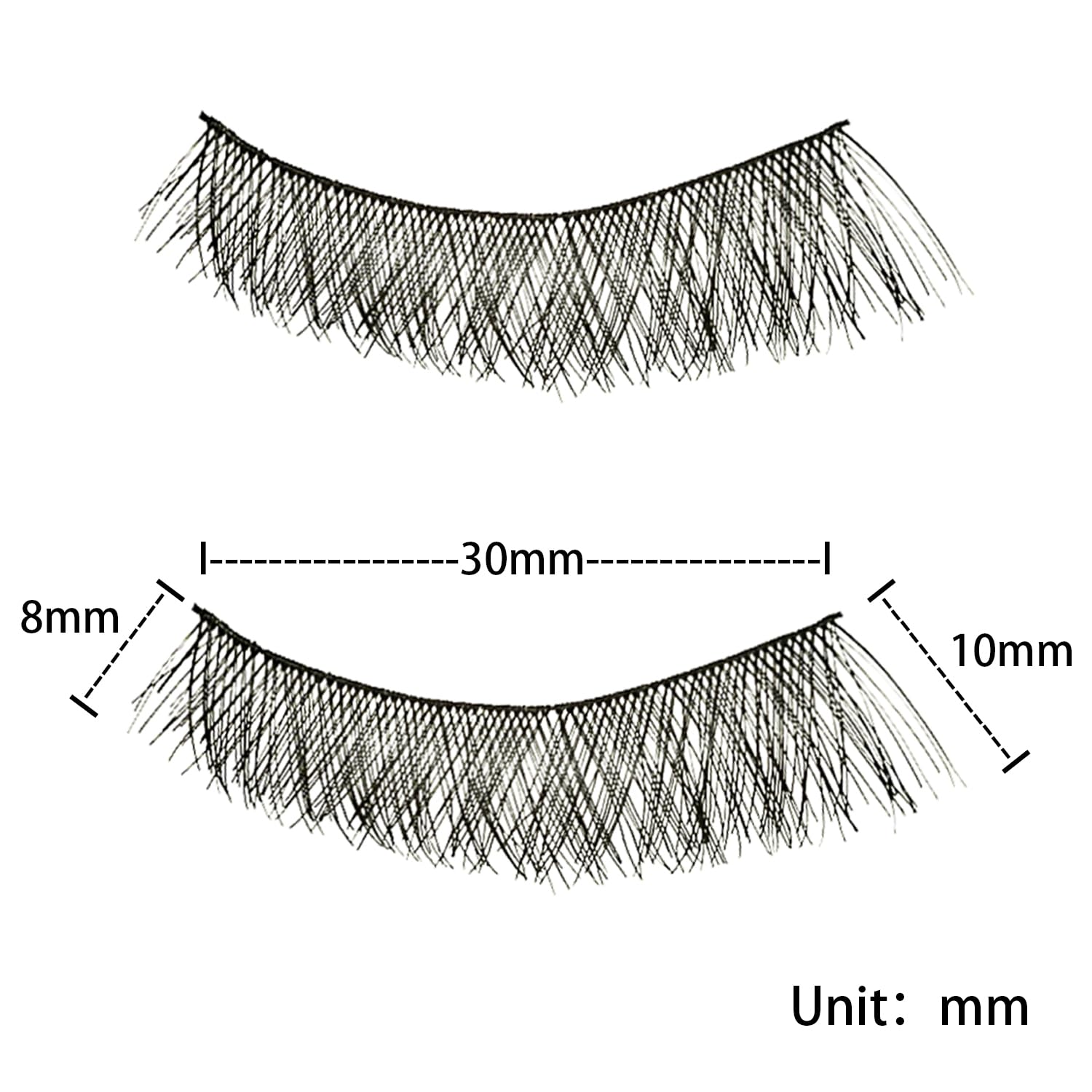 YUISI 10 Pairs of False Eyelashes, Eyelashes Natural Look Reusable, Wispy Handmade Fake Eyelashe, 3D Fluffy Lashes for Bridal & Festivals (Black-026) 3