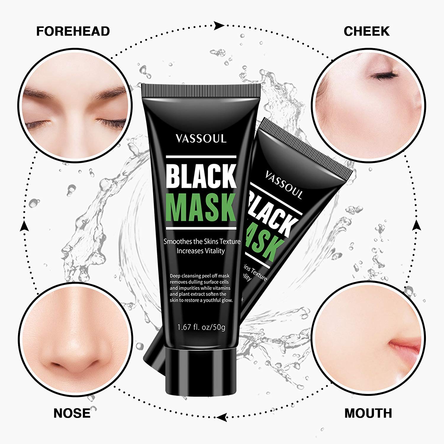 Silksence Blackhead Remover Mask, Deep Pore Cleansing for Face Nose Acne Treatment Oil Control