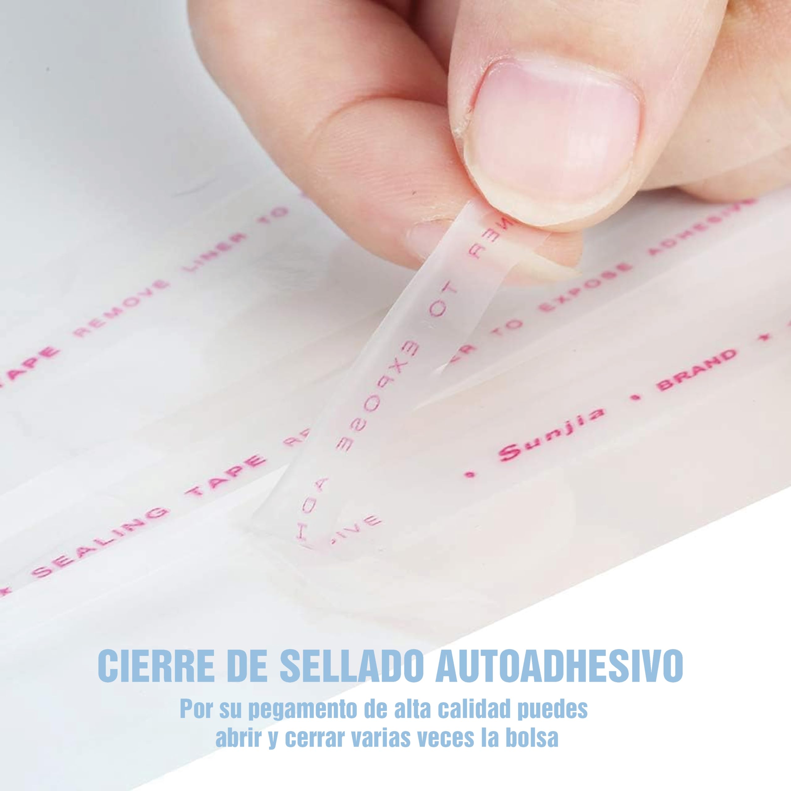 MGE - 100 Bolsas de Celofán Transparente 30 x 40 cm - Bolsas de Plástico con Banda Autodhesiva - Bolsas Transparente Celofán OPP con Cierre Adhesivo - Autocierre - Pack de 100 (30 x 40 cm)