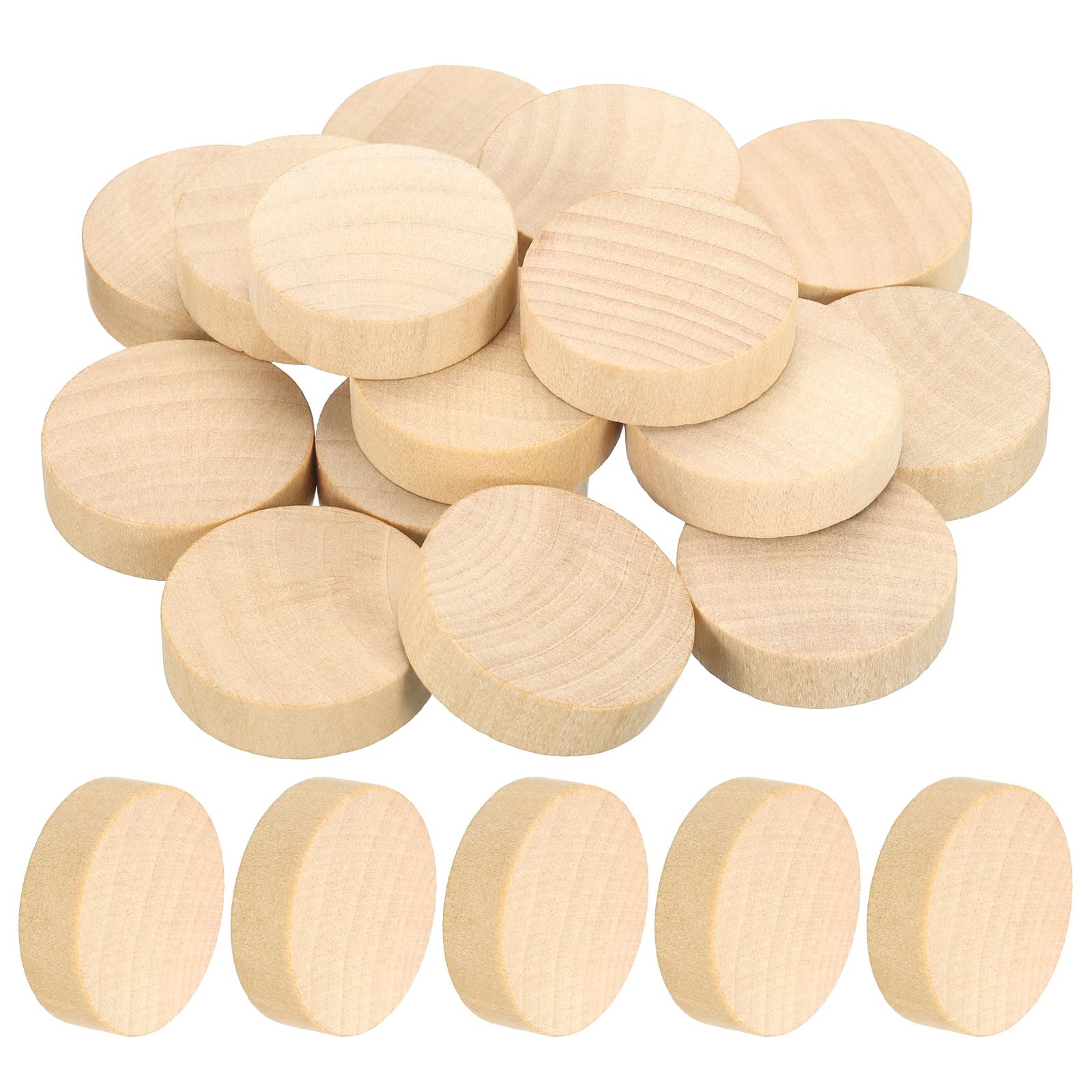 Pièces de monnaie en bois vierges pour créer vos propres pions de jeux et bijoux DIY