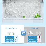 VECYS Nugget Ice Maker, 33LBS/Day Countertop Ice Machine, Self-Cleaning Portable Pellet Ice Maker with Stainless Steel Trim, 3.8L Side Water Tank, Chewable Sonic Ice for Home, Office, Bar