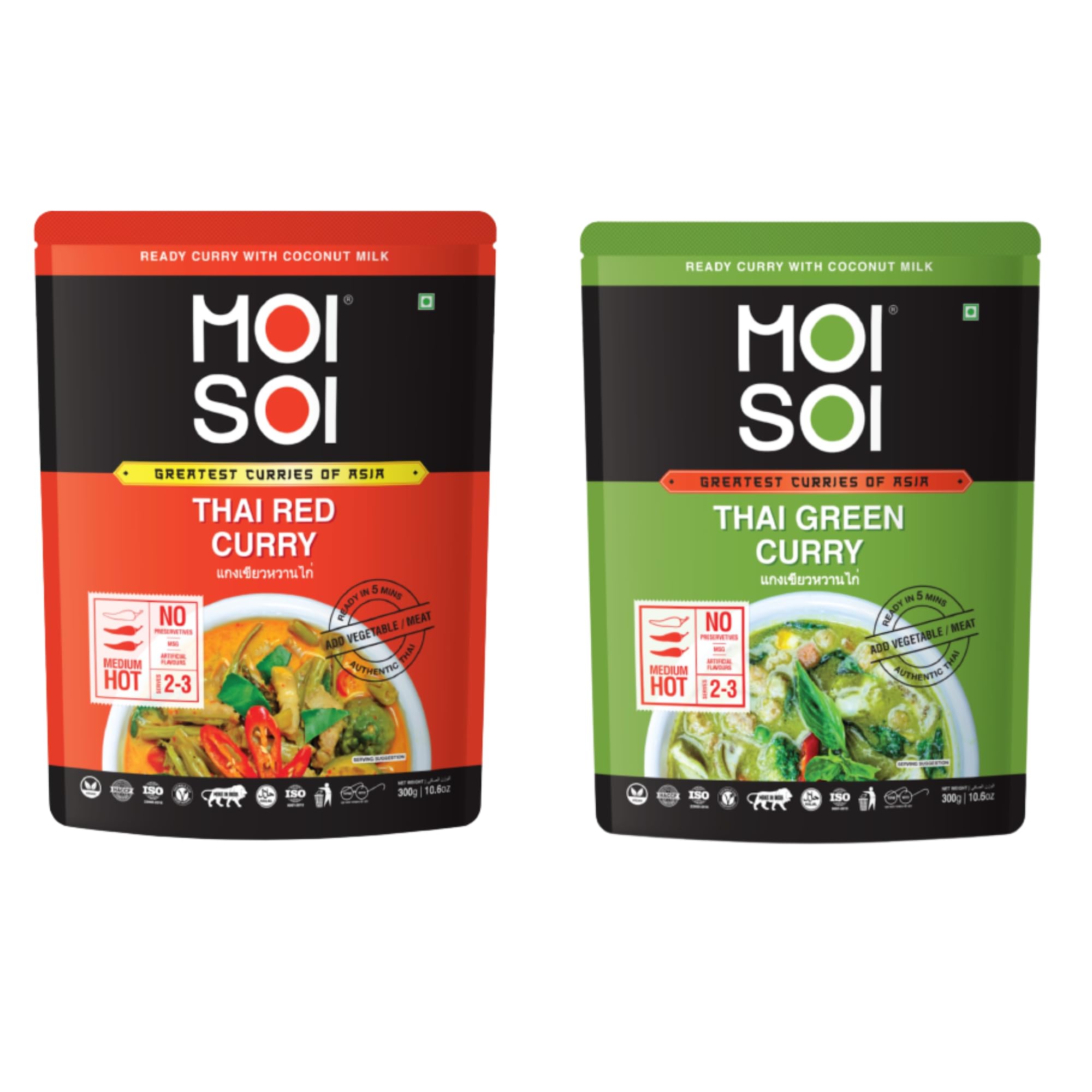 MOI SOI Thai Curry Combo (Thai Green Curry + Thai Red Curry) with Coconut Milk (B0CFVQ3GNQ) Amazon Price History, Amazon Price Tracker