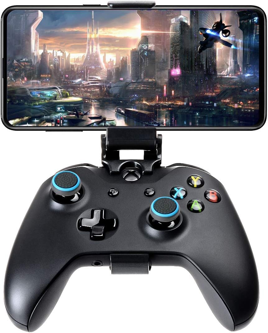 2 Pack Foldable Controller Mobile Phone Holder/Cellphone Clamp/Clip Compatible with Xbox One/Xbox One S Controllers (Black)