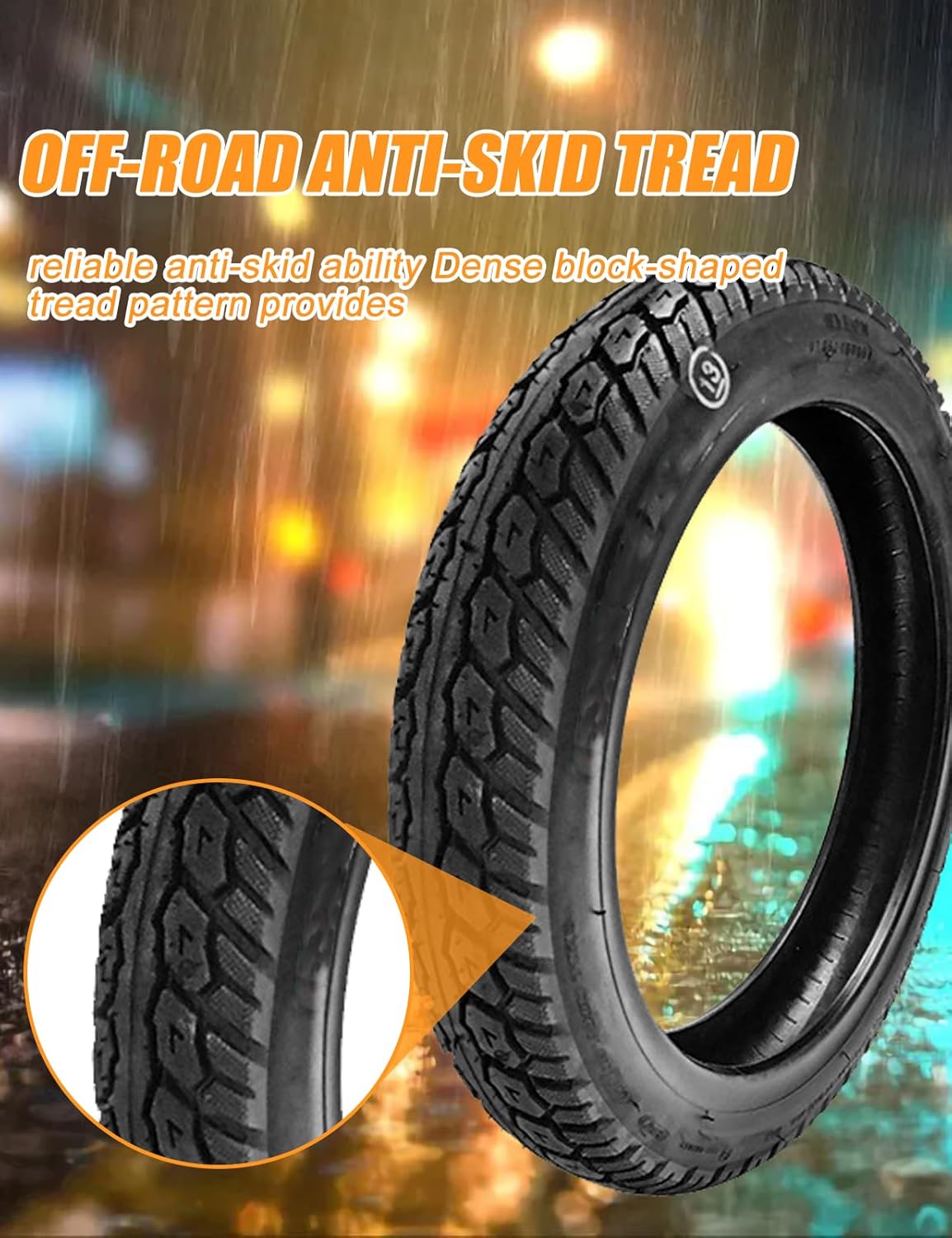 2 Pack Electric Bike 14 Inch Tire 14x2.125(57-254) Explosion-Proof Bicycle Tire Tubeless Puncture Resistant Ebike Tire Suitable for E Bikes for Men, Kids, 44-55 PSI
