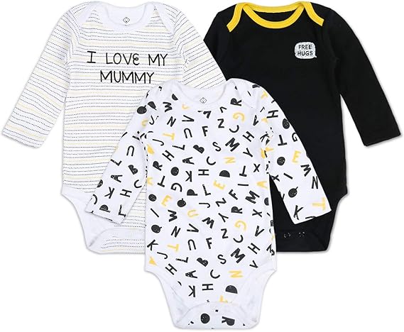 Amazon Co Jp Romperinbox ベビー ロンパース 長袖ボディスーツ 男の子 肌着 前開き 3枚セット 60 70 80 90 綿100 出産祝い 服 ファッション小物