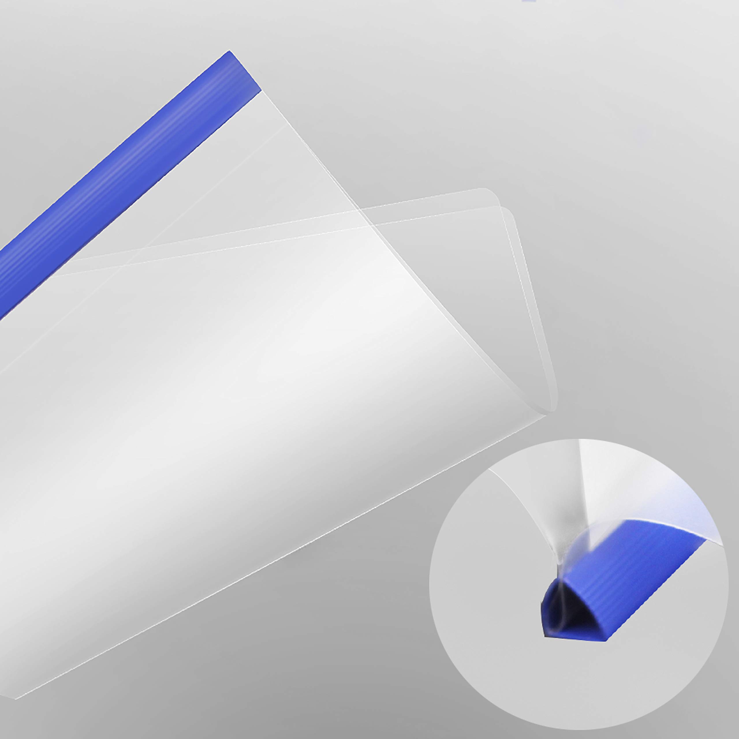 Fächermappe 20 Stücke A4 Dokumentenmappe Ordnungsmappe Sliding Bar Binder Transparent Bericht Abdeckungen Ordner für Büro, Zuhause, Schule Dokumente Klassifizierung