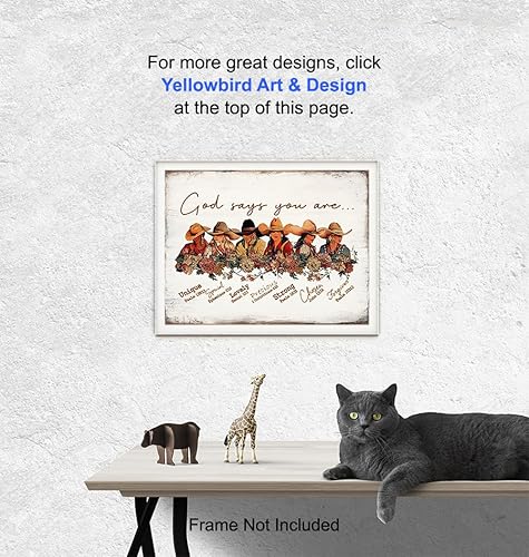 Miniatura 6 de Christian Religious Country Western Decor 11x14 - Póster motivacional con versículo bíblico de las Escrituras, regalos boho chic para mujeres,