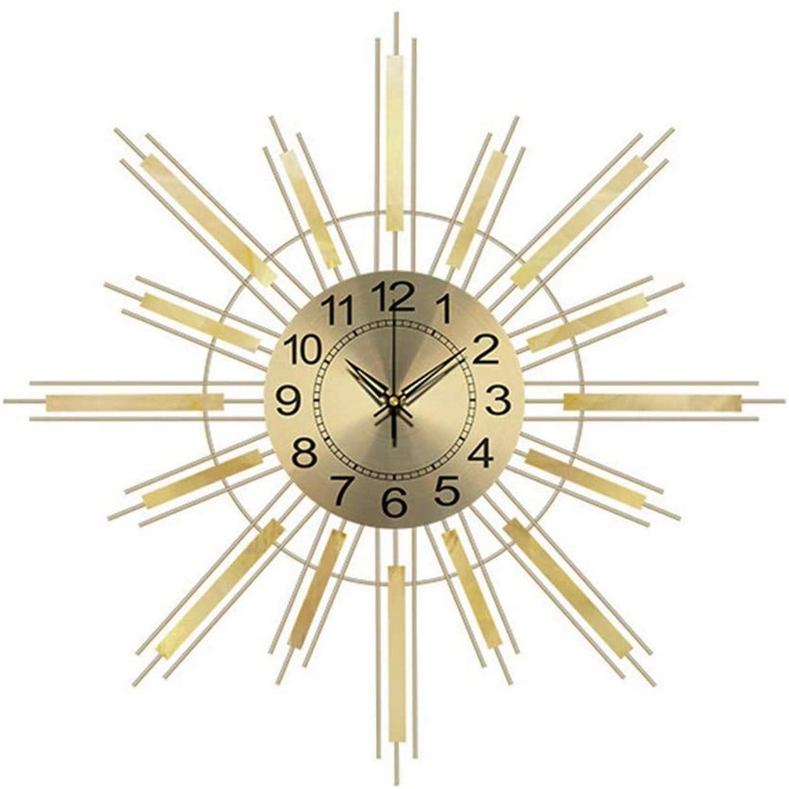 Horloge murale en métal de haute qualité au design géométrique et mouvement silencieux